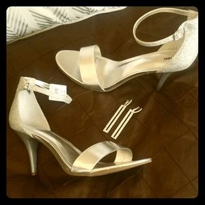 Silver Glitter Heels